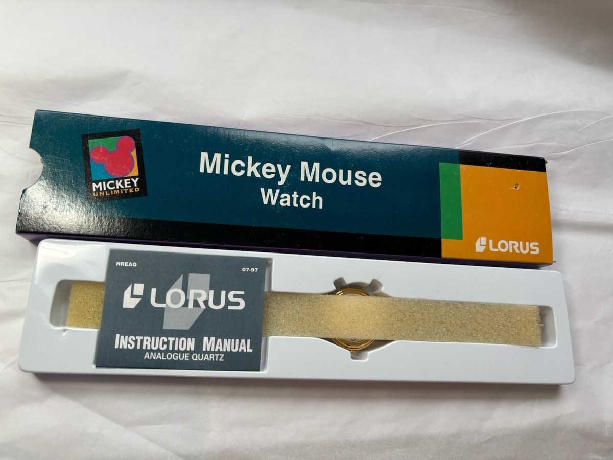 Vintage Avon Disney Lorus Mickey Mouse Wrist Watch NIB Needs 