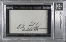 2013 Leaf Pride of the Pinstripe Cut Signatures 1/1 Bobby Mitchell Auto 0af