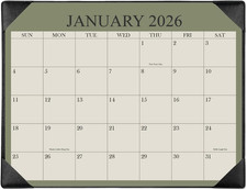 Desk Calendar 2026 with Desktop Mat, 18 Month Small Desk Pad Calendar from Janua