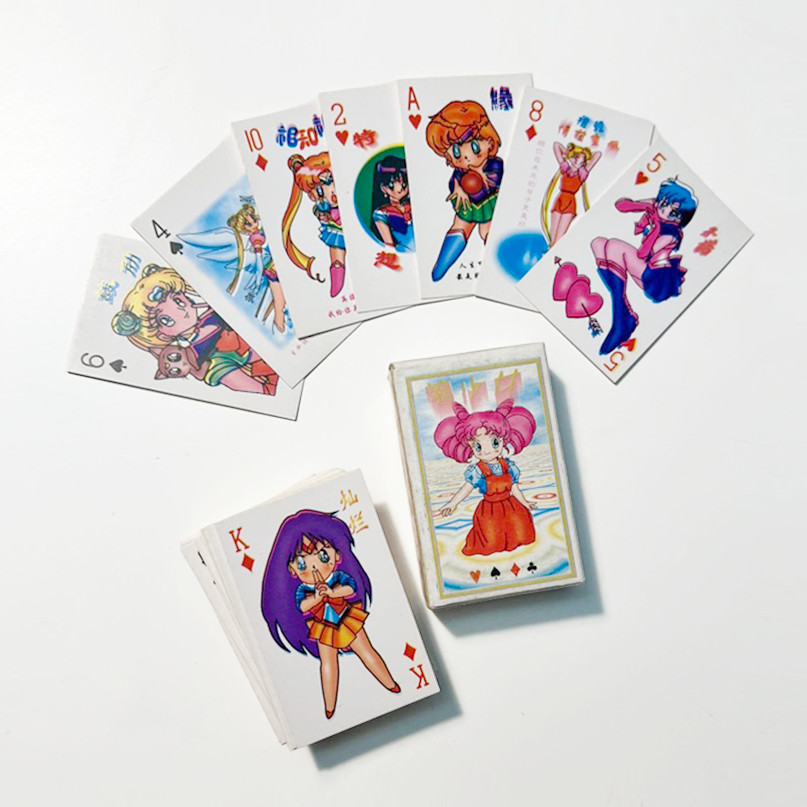 Rare Heisei-era Sailor Moon mini playing cards — a genuine vintage Japanese collectible that anime fans will absolutely lose it over.