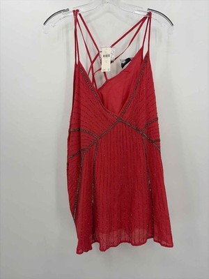 Pre-Owned Ranna Gill Red Size Medium Tank Top