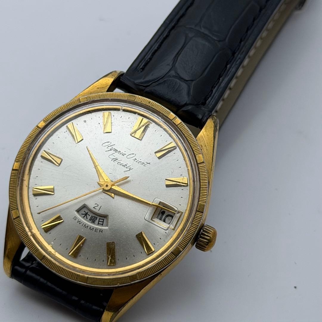 Orient Gold Weekly White Date Watch Overhauled Ru… - image 6