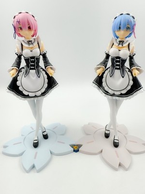 Re Zero Rem Ram Premium Figure Curtsey Set of 2 SEGA Prize 21cm Japan Anime