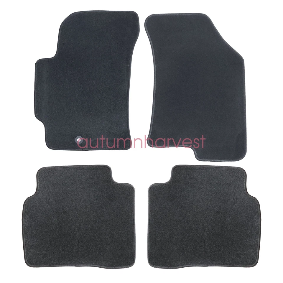 Alfombrillas de terciopelo delanteras y traseras negras 4 piezas nuevas para Hyundai Elantra 2011-15 Foto 4 de 4