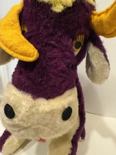 Vintage Gund Creation Large Purple & Gold Bull J. Swedlin Inc Brooklyn NY Rare