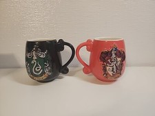Harry Potter 3D Slytherin  Gryffindor House Crest Ceramic Mug Black/Red Lof 2 