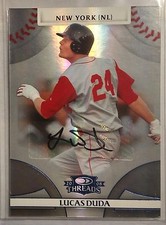 Lucas Duda 2008 Donruss Threads Auto RC #7/25 SSP RARE Autograph rookie card!