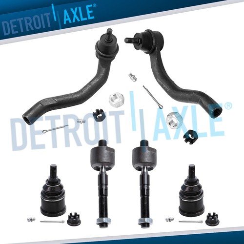 6pc Front Tie Rod Ends + Lower Ball Joints for 20032007 Honda Accord