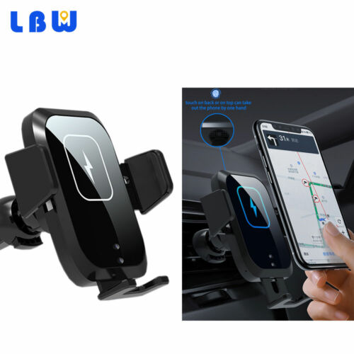 Wireless Automatic Clamping Smart Sensor 10W Fast Charger And Car Phone Holder - Afbeelding 1 van 12