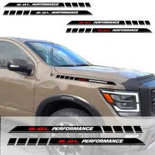 For Nissan Titan Endurance Pro-4x Car Hood Decals 5.6L PERFORMANCE Stickers 2PCS