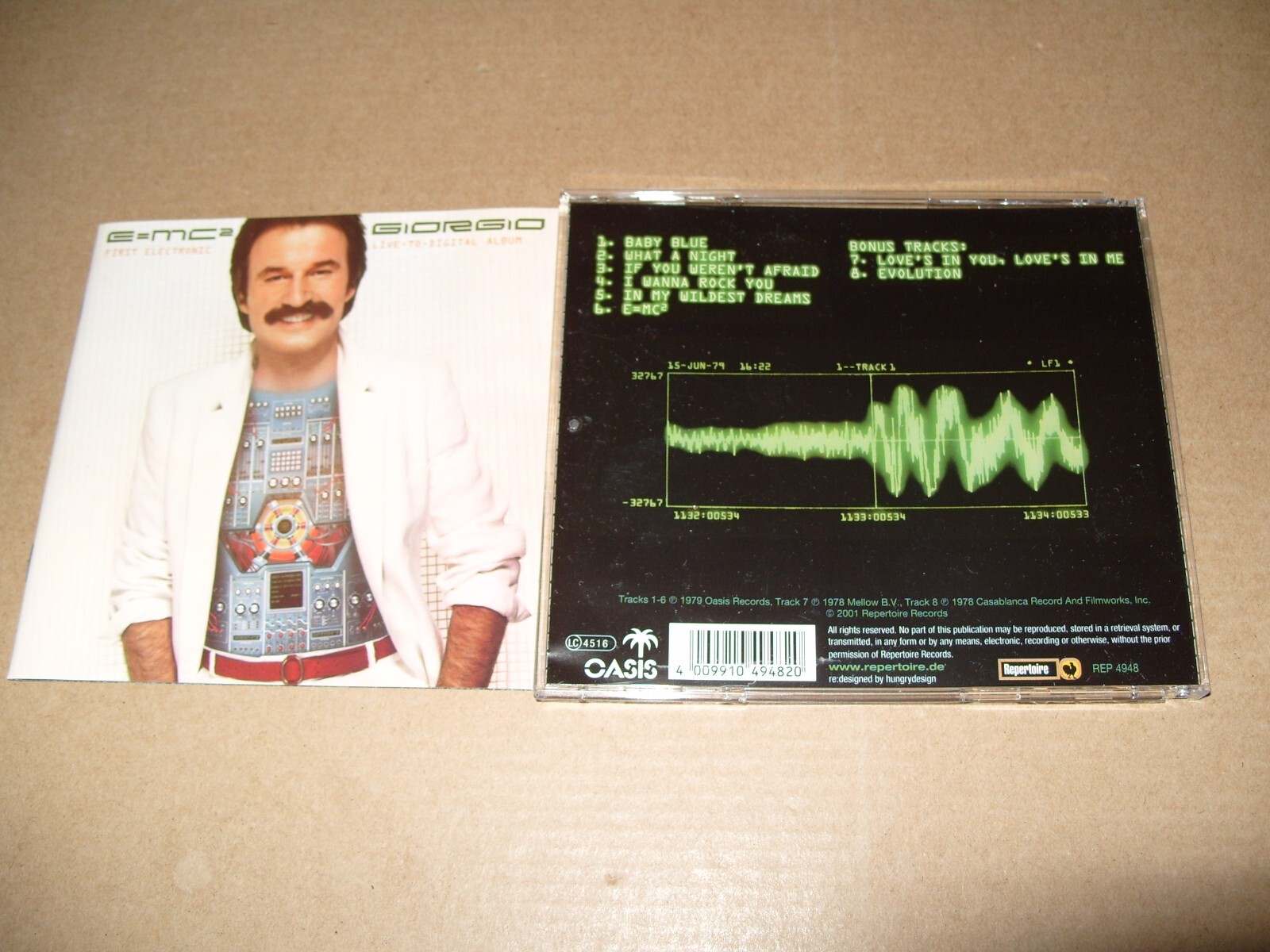Giorgio Moroder - E=MC2 (2001) CD + INLAYS NEAR MINT CONDITION