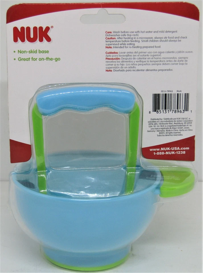 NUK Mash & Serve Bowl Hacer Casero Bebé Comida Agarre Mango Base Antideslizante Libre de BPA Foto 2 de 3