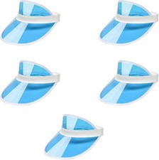 Pack Of 5 Neon Unisex Womnens Sun Visor Hats For Golf Festivals Outdoors Parties