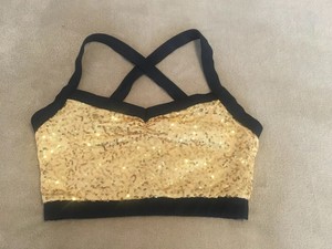 black sequin dance top