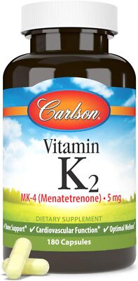 Carlson - Vitamin K2 MK-4 (Menatetrenone), 5 mg, 180 Capsules