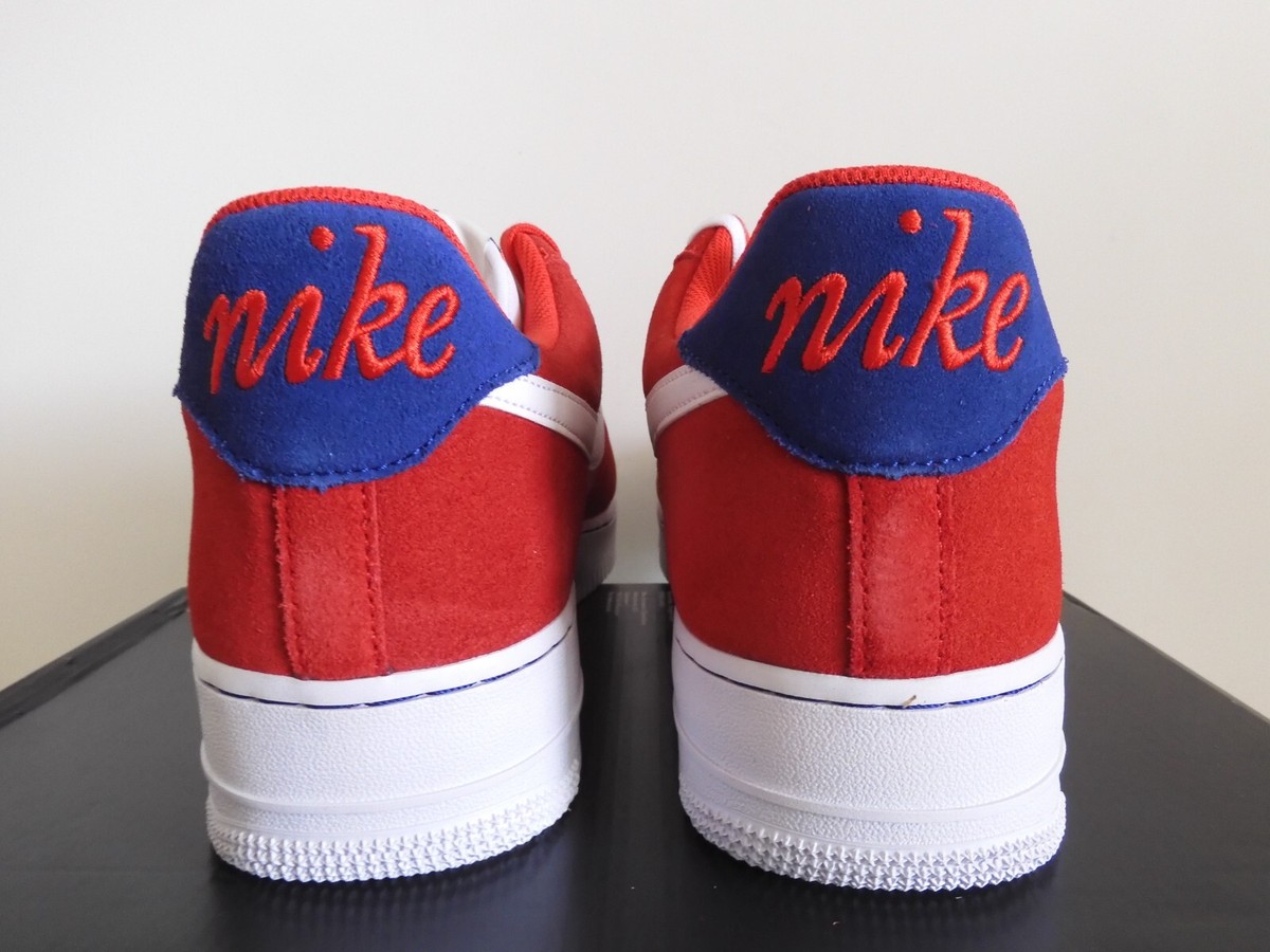 NIKE AIR FORCE 1 07 LV8 “FIRST USE” UNIVERSITY RED-WHITE SZ 13