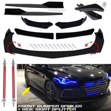 Glossy Black Front Bumper Lips Splitter Lower Spoiler Body Kits For Hyundai