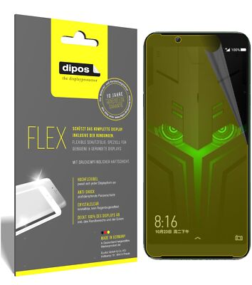 3x Xiaomi Black Shark Helo Schutzfolie Folie, 100% Displayabdeckung, dipos Flex