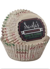 450 Wilton paper Baking Cups Holiday Christmas Santas Favorite Treats Lot 6 Pack