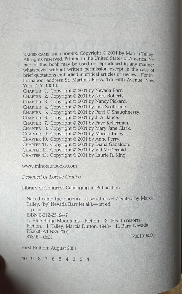 SIGNED by 4! Naked Came the Phoenix 2001 Serial Novel  First Edition HC w/DJ - Image 3 of 4