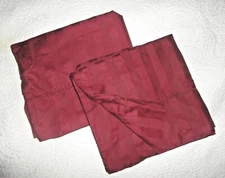 WAMSUTTA GARNET DOBBY DAMASK SATEEN STRIPE 500TC (2) KING PILLOWCASES 19X39
