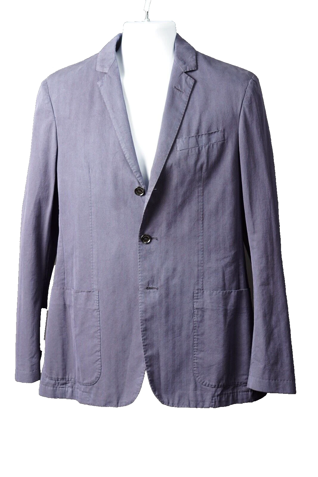 Blazer cappotto sportivo nuovo con etichette Burberry London misto cotone blu navy seta US 40L EU 50L