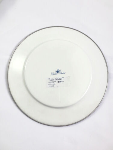Set of 4 Golden Rabbit Enamelware 8.5" Lobster Claw Sandwich Plates Nautical - Picture 3 of 4