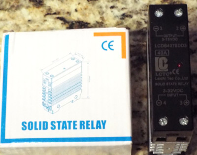 Solid State Relay control 3-32VDC load 40A 3-75VDC With Heat Sink LCDS4075DD3
