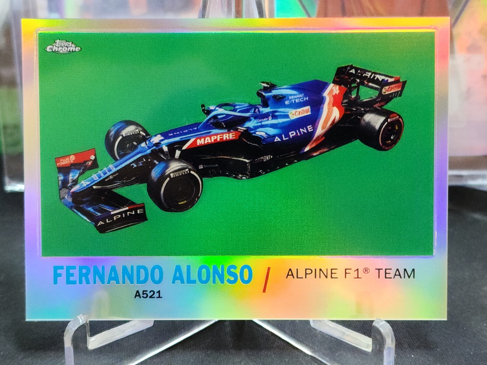 2021 Topps CHROME F1 Refractor Fernando Alonso Alpine FORMULA 1  - No. T61-FA