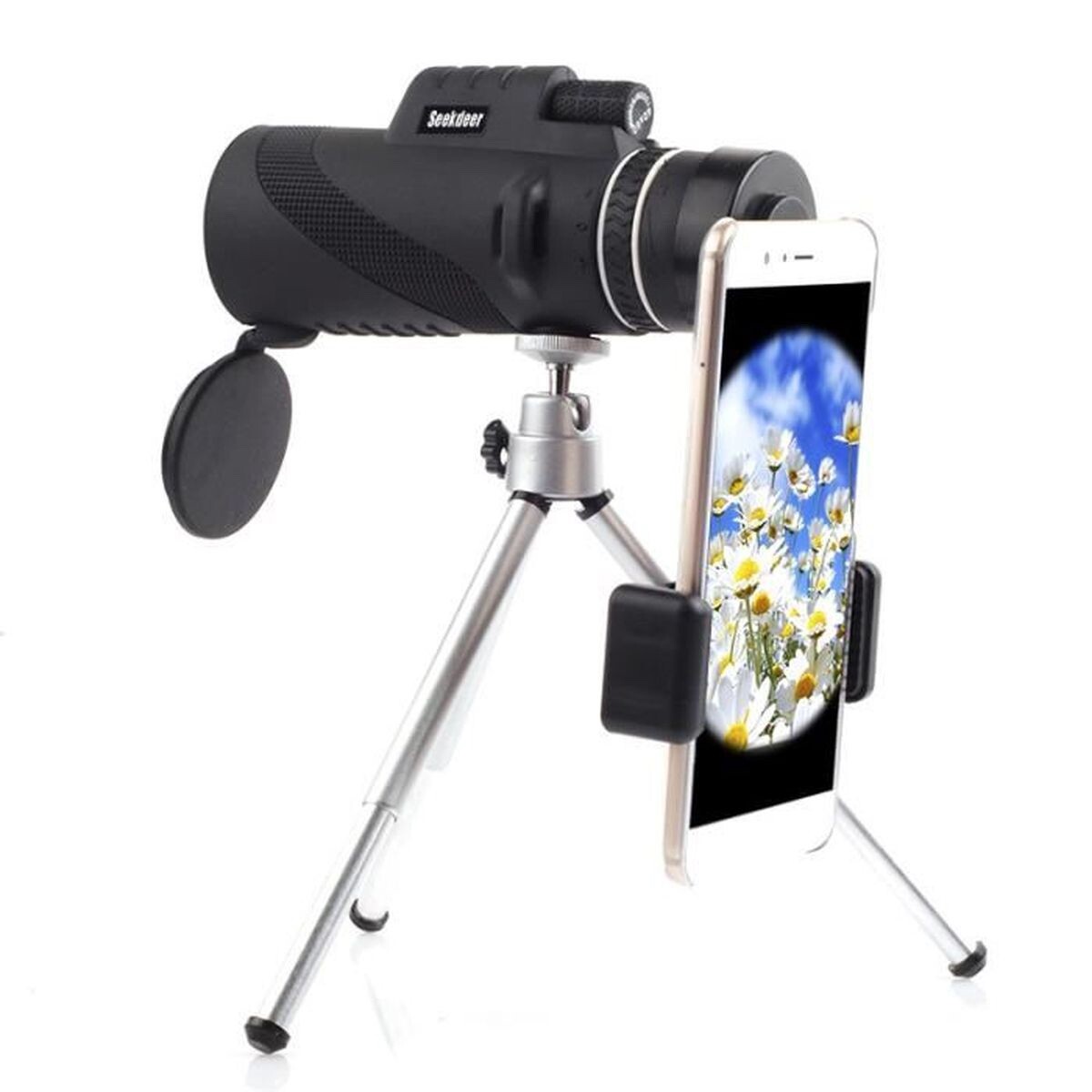 Téléscope Monoculaire 40X60 HD Jumelle Monoculaire Puissant avec Support de Téléphone et Trépied