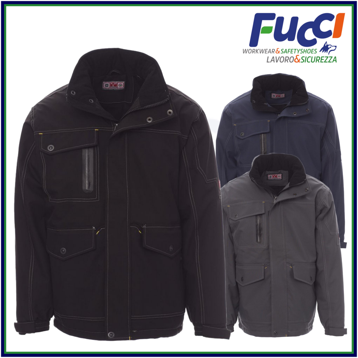 Giacca Da Lavoro Alta Visibilità Invernale 2in1 In Softshell Maniche Staccabili Con Cappuccio 3 Tasche Classe 2 FAST - Foto 6