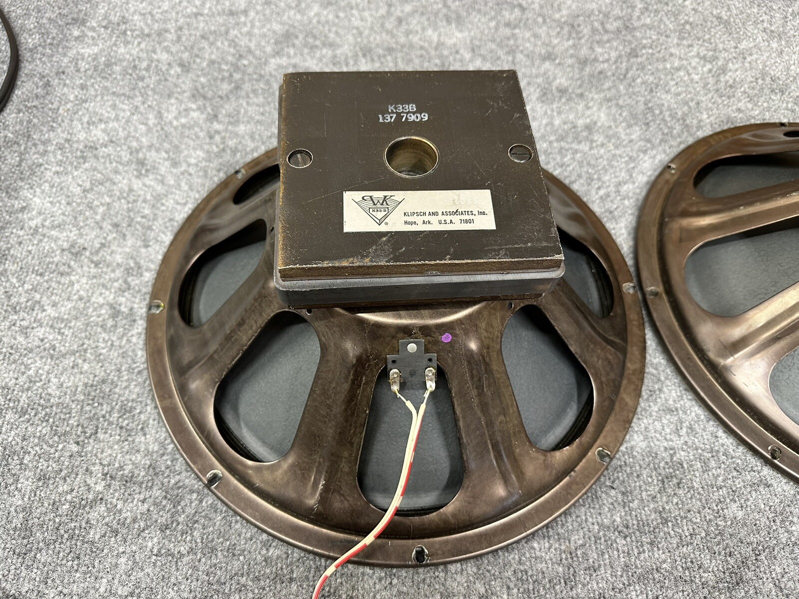 ⭐️ Klipsch K33B 15” Woofer Speakers PAIR K33 Cornwall Lascala