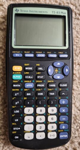 Texas Instruments TI-83 Plus grafischer Taschenrechner schön mit Abdeckung GETESTET - Bild 1 von 5