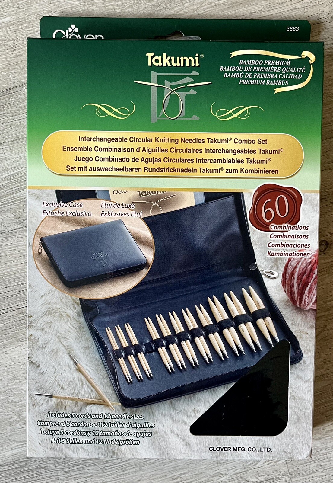 Clover 3683 Interchangeable Circular Knitting Needles Takumi Combo Set