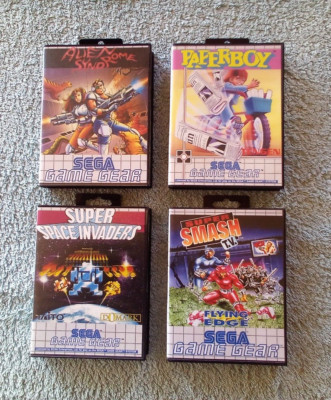  Sega Game Gear Arcade Bundle Alien Syndrome, Paperboy, Smash TV, Space Invader