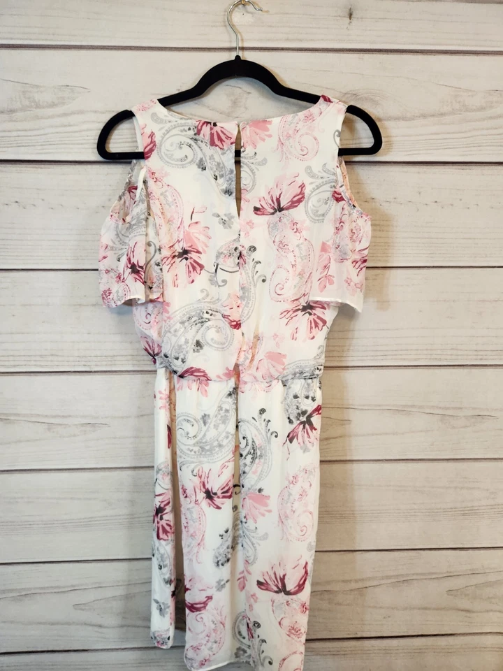 Mini Vestido Para Mujer White House Black Market Rosa Claro Floral Cachemira Talla 0 Foto 2 de 4