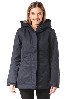CMP Damenjacke PFC free padded Mid, Black Blue, 34