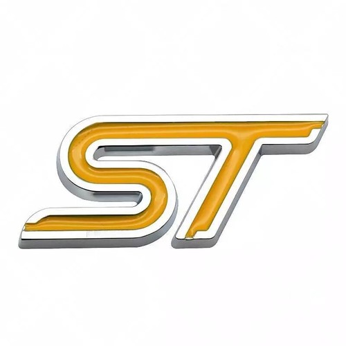 ST 3D Logo Metal Car bumper body Badge Emblem Decals Sticker For Ford Focus - Picture 5 of 13