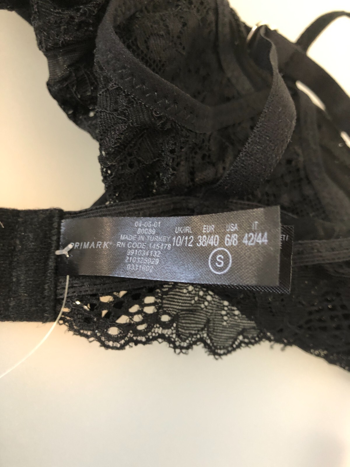 Primark Bralette S Black Floral Non Wired Non Padded BNWT image 7