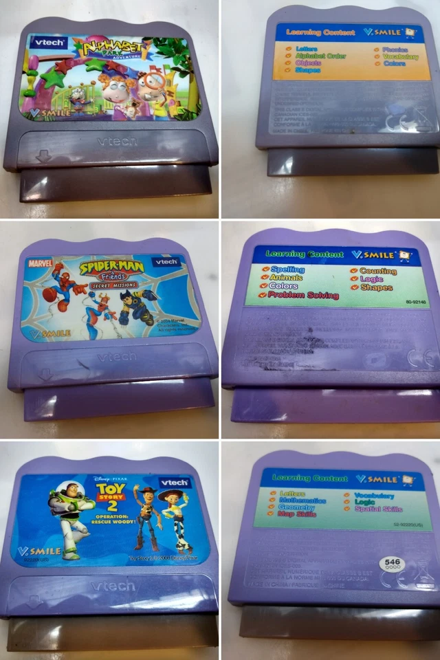 V-Tec V.Smile TV Learning System Console Joy-Stick 3 Cards & Power - Image 2 of 4