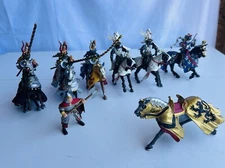 LOT OF Fantasy Medieval Knights Figures Horses ONLY Mix Brands And Plastoy
