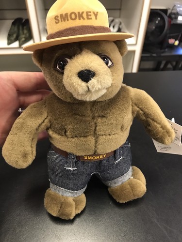 smokey the bear 9 inch plush bear 1994 kids preferred, inc new