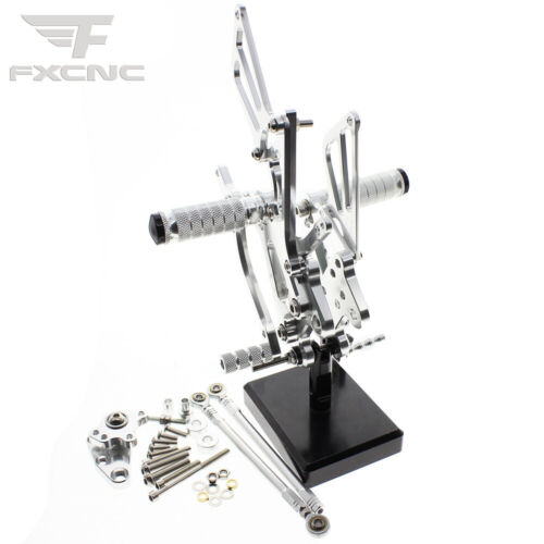 CNC Silver Rearsets Footpeg Footrest For Honda CBR600RR NON-ABS 2009-16 GP Shift - Picture 1 of 12
