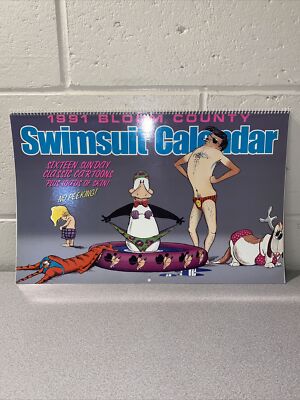 BLOOM COUNTY SWIMSUIT CALENDAR 1991 - BERKELEY BREATHED  17'' x 11''