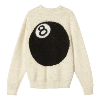 Stussy 8 BALL HEAVY BRUSHED MOHAIR SWEATER CREAM | eBay