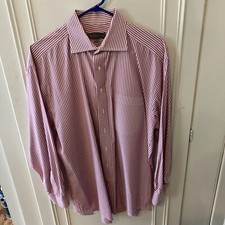 Hickey Freeman Striped Dress Shirt Size 16/ 34