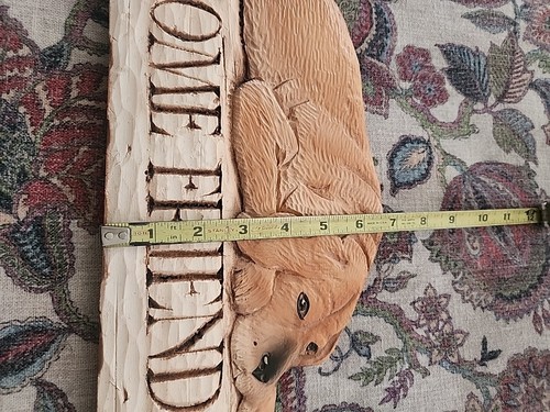 Country Carvers Handcast Handpainted Pisano Wall Plaque 16”x 7” Welcome Friends - Picture 4 of 7