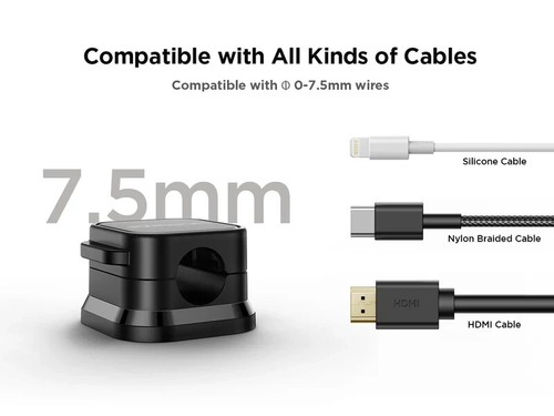 Joyroom 6pcs Magnetic Cable Clip Self Adhesive Cord Organizer Holder Fixed - Afbeelding 16 van 18