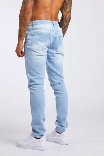 Neu Herren Jeans Slim Fit Skinny Stretch Denim Hose Baumwollhose Einfarbig - Bild 14 von 29