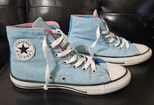 CONVERSE Chuck Taylor All-Star Youth 3 Double Tongue Teal/Pink Canvas Sneaker